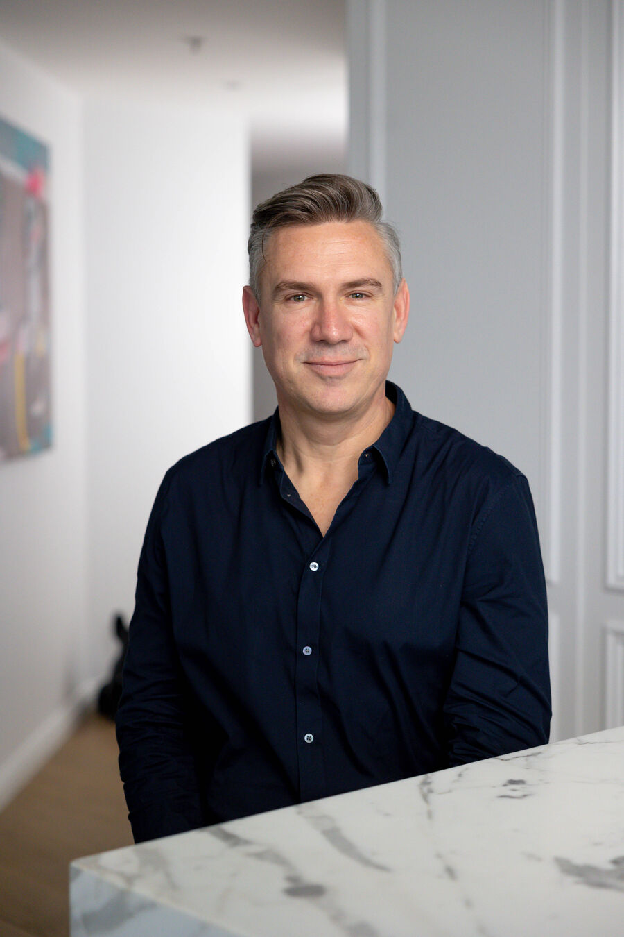 Rod Soper smiling, wearing a navy shirt